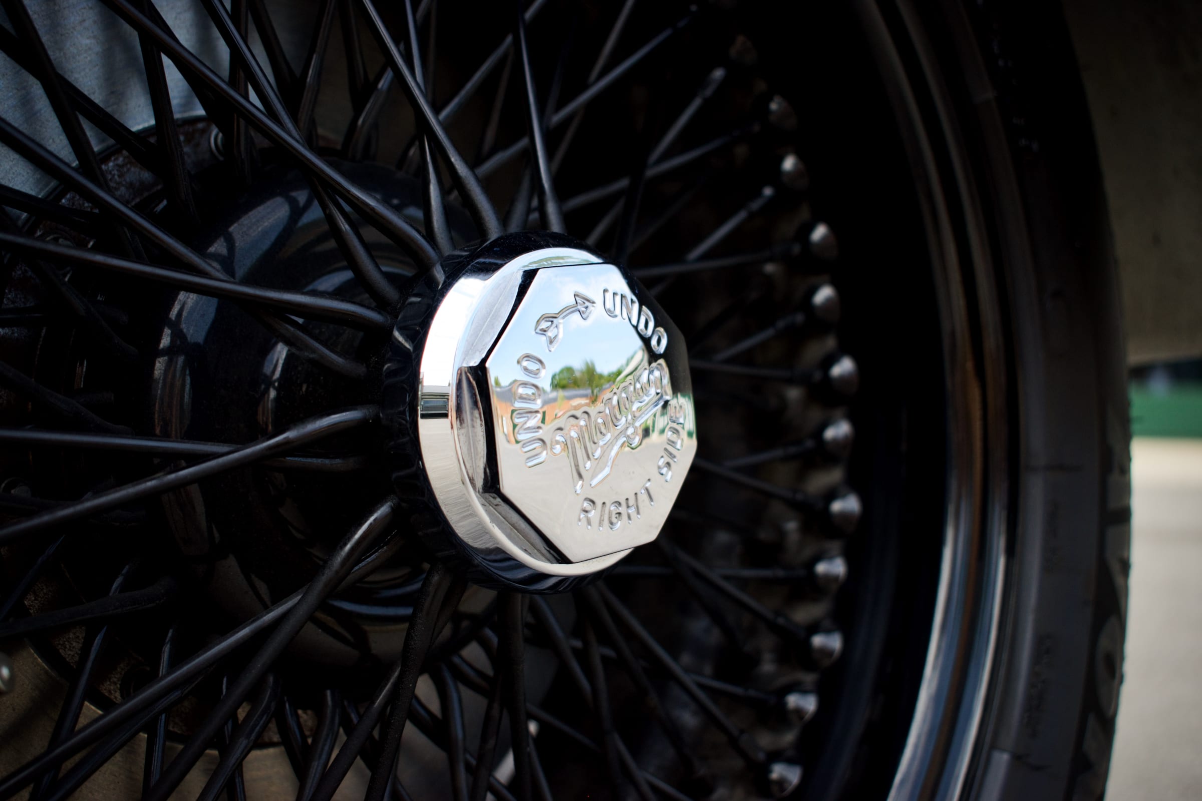 Wire wheels from a Morgan