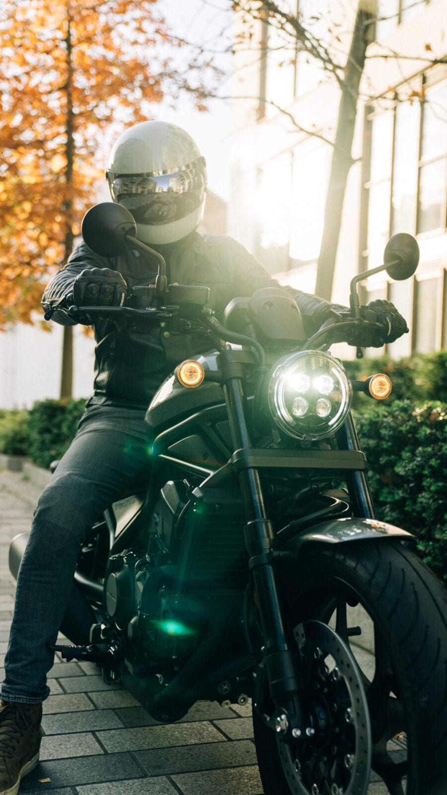 Rider on Honda CMX1100 