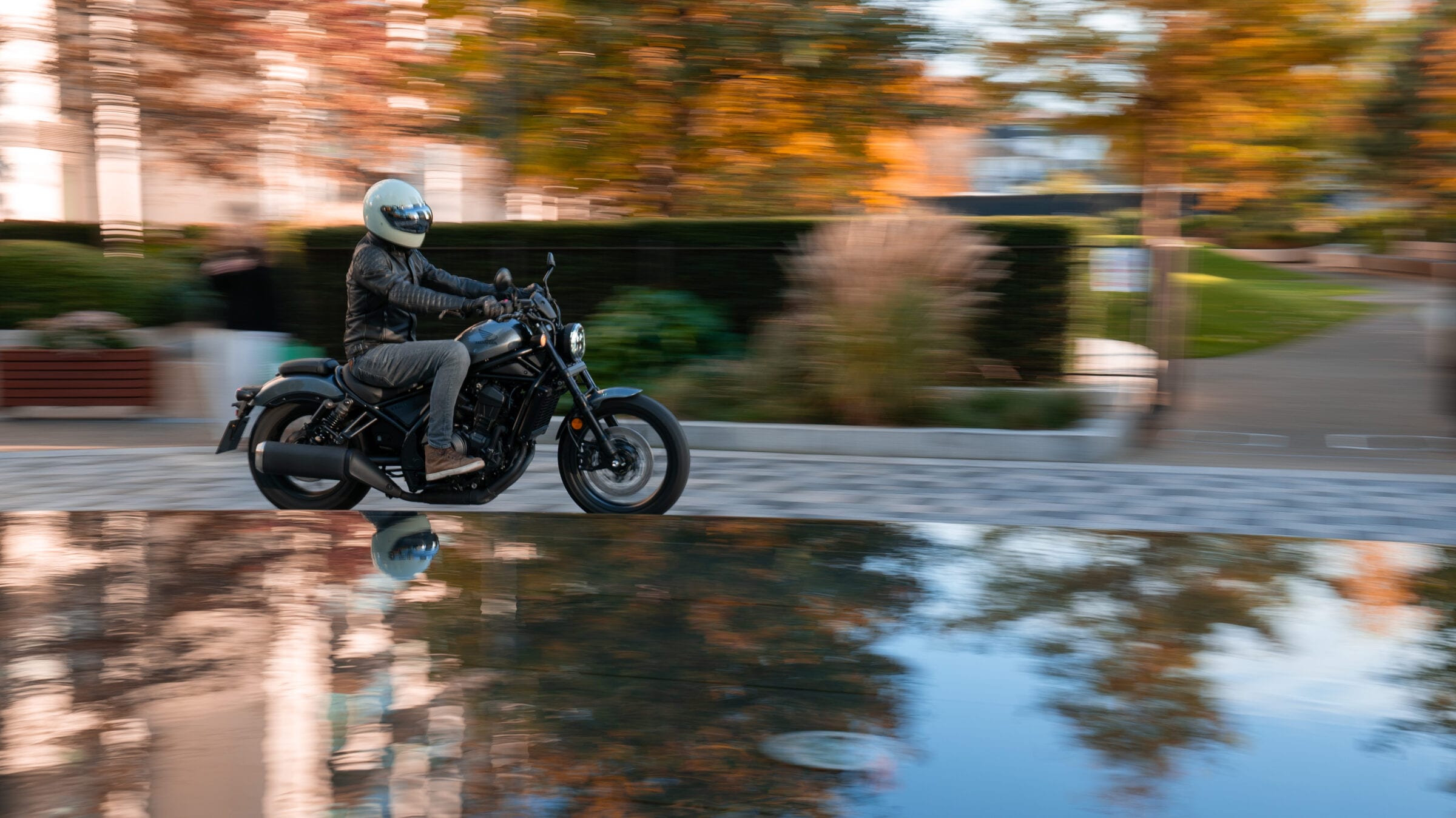 Rider on Honda CMX1100 Rebel