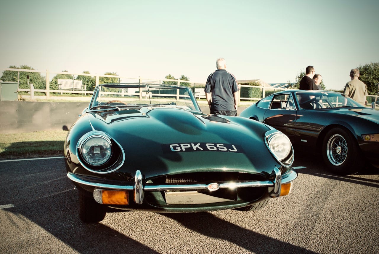 1970 Jaguar E Type at Goodwood circuit