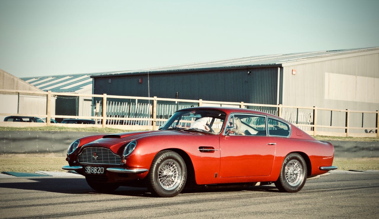 1966 Aston Martin DB6 Vantage at Goodwood race track