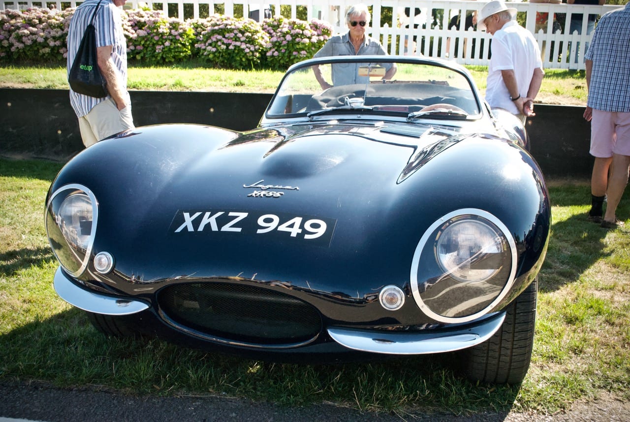 1964 Jaguar XKSS on display at Goodwood race track